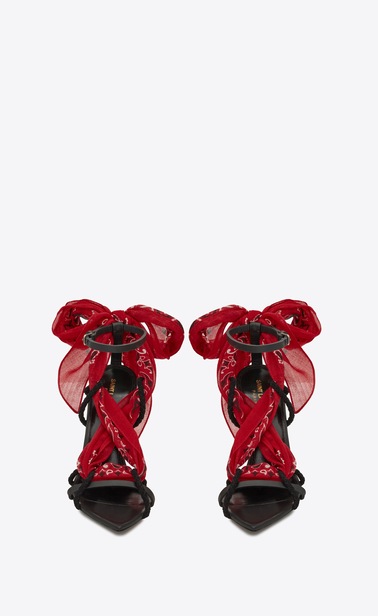 DALLAS Bandana sandals in leather and suede